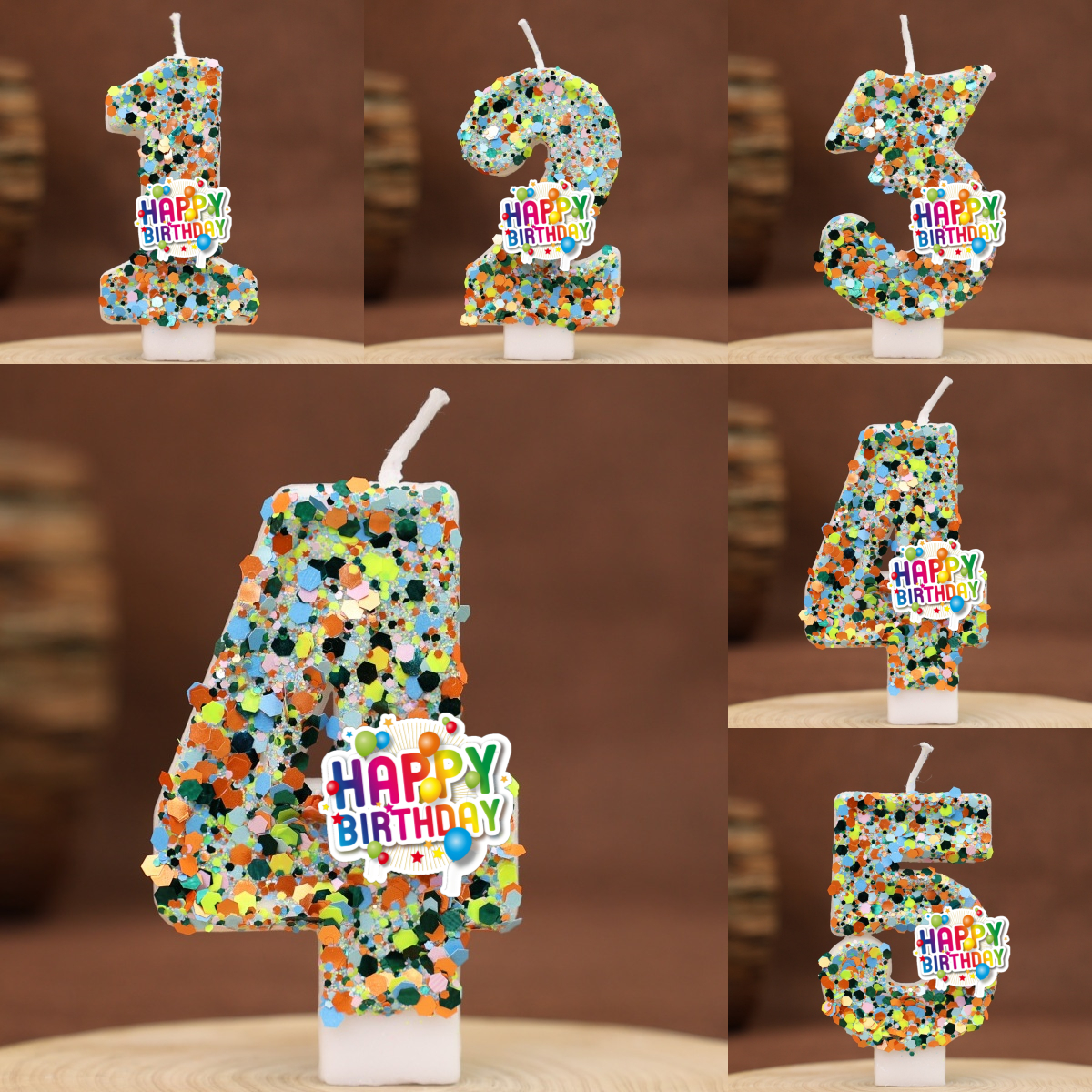 Candle Surprise - Happy Birthday Cake Topper Decorated Digital