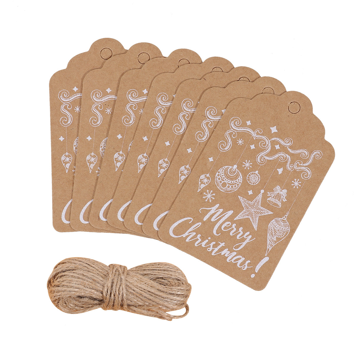 Kraft Hang Tag - 50pcs Vintage Christmas Gift Tag Creative