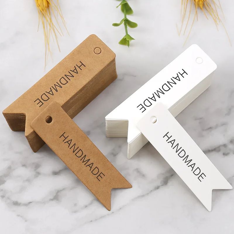100pcs Handmade Paper Tags Whi - Kraft Hang Tag recensione e prezzo
