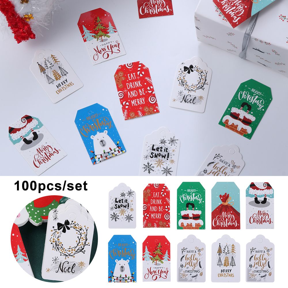 100pcs DIY Xmas Decoration Wra - Kraft Hang Tag recensione e prezzo