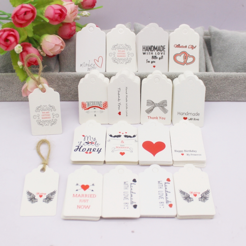 100pcs+100string 3x5cm white/k - Kraft Hang Tag recensione e prezzo