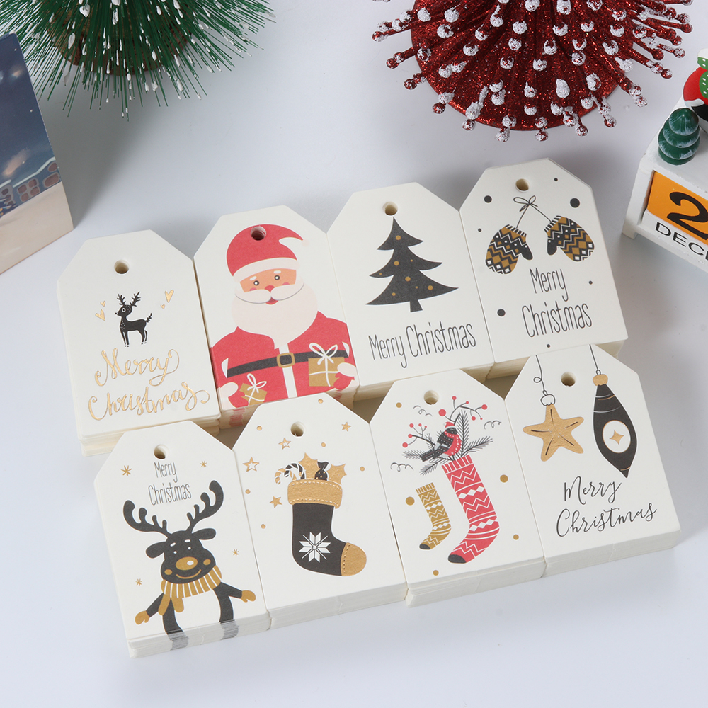 50/100PCS Christmas Hang Paper - Kraft Hang Tag recensione e prezzo