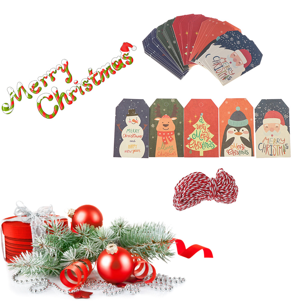 50/100PCS Christmas Hang Paper - Kraft Hang Tag recensione e prezzo