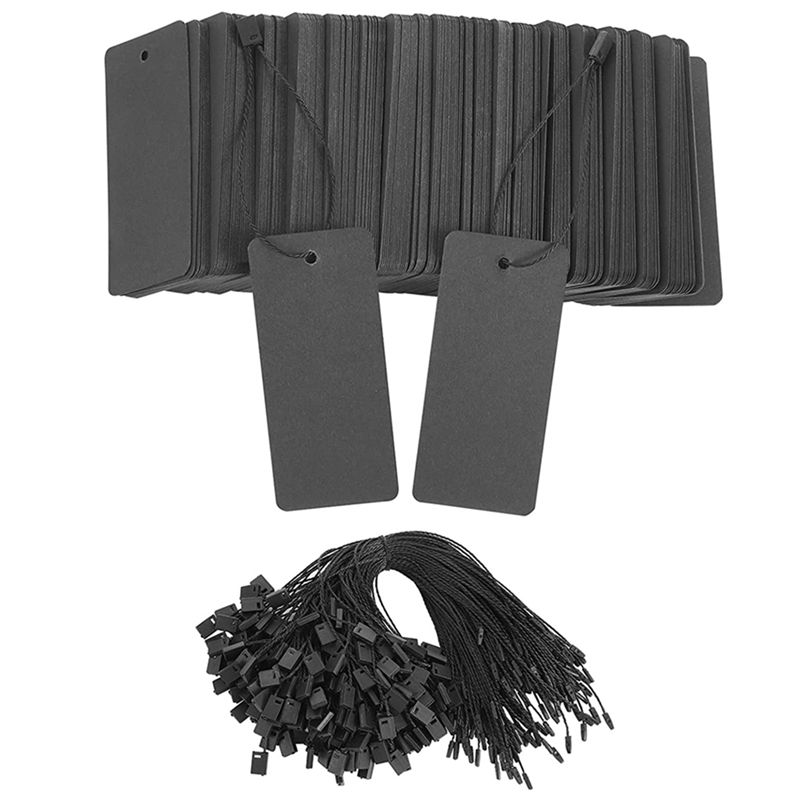 400 Set Black Price Tags With  - Kraft Hang Tag recensione e prezzo